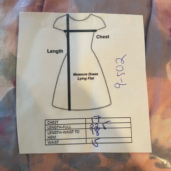 Wildfox NWOT Blair Deep V Ruffle Soft Abstract Watercolor Dress - M - Picture 12 of 12